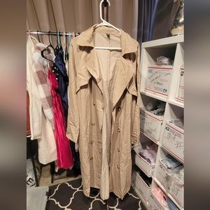 Shein Beige long thin coat
